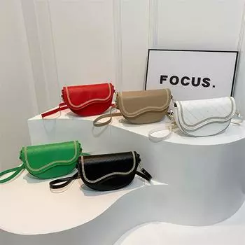 Однотонная текстура, простая и модная сумка через плечо, весенний новый стиль, небольшой аромат, модная повседневная сумка-седло в корейском стиле