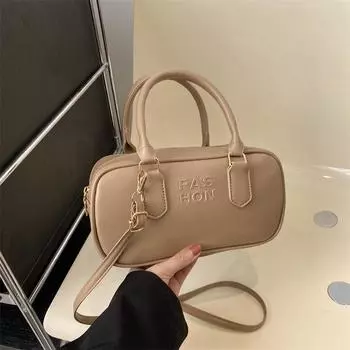 Однотонная текстура простая модная сумка 2024 года, весна, новый иностранный стиль, сумка-мессенджер через плечо, маленькая квадратная сумка для женщин чёрный