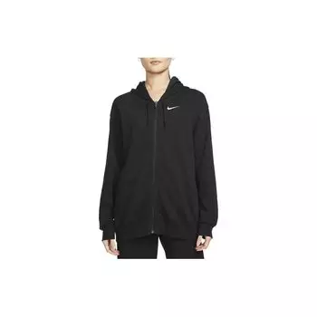 Однотонная толстовка с капюшоном на молнии с логотипом Nike, женская верхняя одежда, черная DM6416-010 M