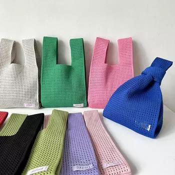 Однотонная трикотажная сумка через плечо - универсальная большая вместительная сумка