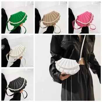 Однотонная винтажная сумка через плечо Pearl Small Messenger Bag Классическая сумка через плечо Streetwear белый