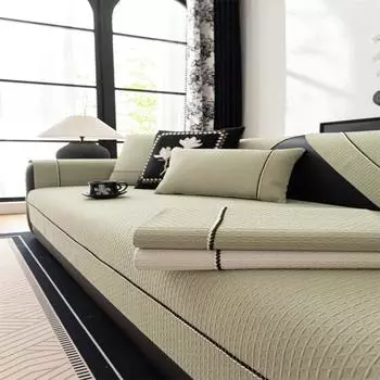 Однотонная водонепроницаемая диванная подушка Four Seasons Universal Chenille Living Room Fabric Non-Slip Leather Full-Cover Cover Sofa Cover 70x70cm 1pc