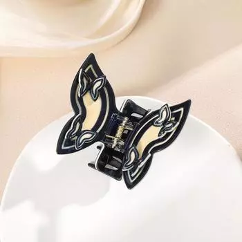 Однотонная заколка для волос в виде феи-бабочки из ацетата, милая принцесса, крабик-бабочка для волос для женщин, девушек, шпилька, аксессуары для волос