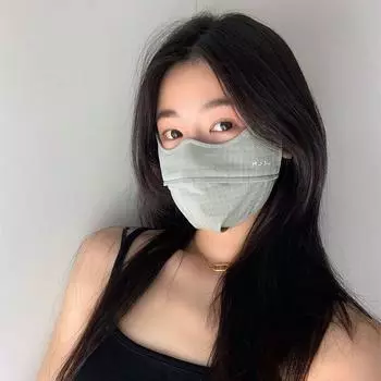 Однотонная защитная маска для лица, регулируемая, для улицы, тонкая солнцезащитная маска для велоспорта чёрный