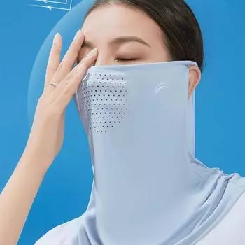 Однотонная защитная маска для лица, защита от ультрафиолета, дышащий солнцезащитный шарф для лица, походы