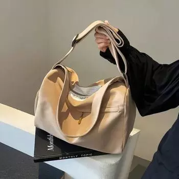 Однотонная женская нейлоновая сумка через плечо, очаровательная, розового цвета, универсальная, сумка через плечо, большая, для отдыха, модная