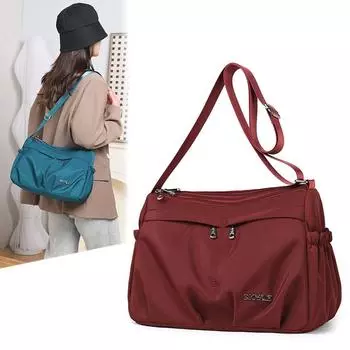 Однотонная женская сумка через плечо, большая вместимость, сумка через плечо, сумка для матери синий