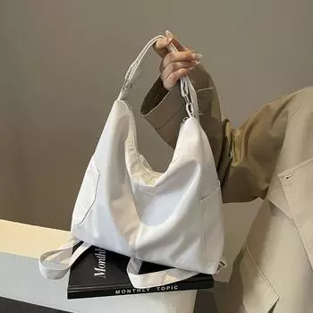 Однотонная женская сумка через плечо, большой вместительный дорожный рюкзак, сумка через плечо коричневый