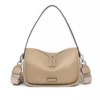 Однотонная женская сумка через плечо из натуральной кожи высокого качества класса люкс