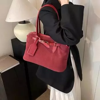 Однотонная женская сумка через плечо из ПУ, повседневная сумка большой вместимости, женские сумки