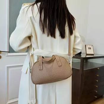 Однотонная женская сумка через плечо из ПУ с пряжкой для женщин, фактурная сумка со всеми соответствиями, сумки на молнии, женственные