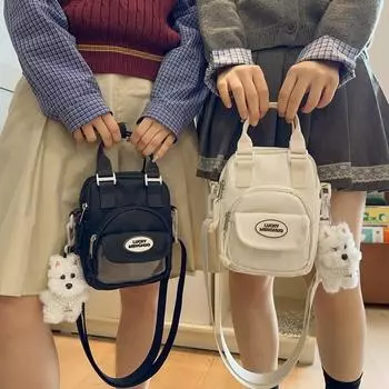 Однотонная женская сумка через плечо, легкая студенческая сумка через плечо, сумка для мобильного телефона хаки