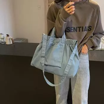 Однотонная женская сумка через плечо, сумка-хобо, плиссированная сумка-тоут синий