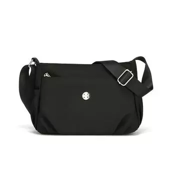 Однотонная женская сумка кроссбоди большой вместимости с несколькими отделениями, легкая сумка через плечо для, сумка для мамы чёрный