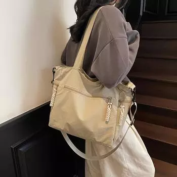 Однотонная женская сумка-тоут, большая вместимость, сумка через подмышку, легкая сумка через плечо синий