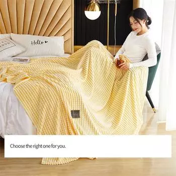 Однотонное фланелевое одеяло для кондиционера, простыня, коралловый бархатный плед, покрывало для дивана, покрывала 70*100cm