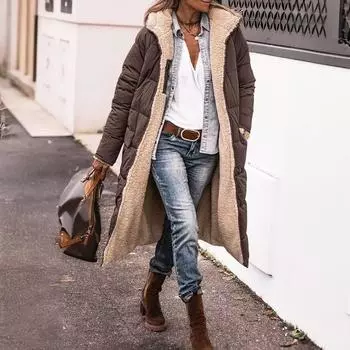 Однотонное хлопковое пальто с капюшоном: Длинный рукав, двусторонний, приталенный кардиган-жакет XXL вино красного