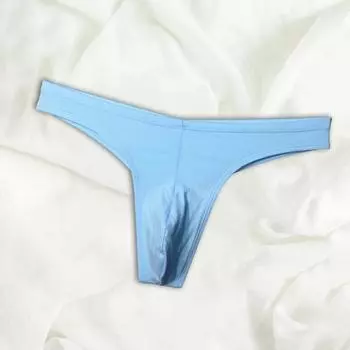 Однотонное мужское нижнее белье, мужские трусы-стринги с низкой посадкой и эластичным поясом, бесшовные трусы в спортивном стиле, дышащий хлопок, U-образный M