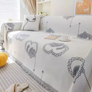 Однотонное нескользящее полотенце для дивана с защитой от царапин от кошек, цельное, все включено, полное покрытие, всесезонная универсальная подушка для дивана, чехол для дивана 90*90cm