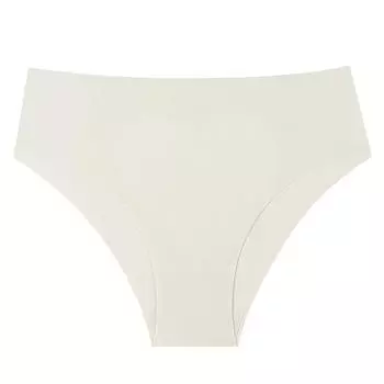 Однотонное нижнее белье женское сексуальное нижнее белье из ледяного шелка, цельные бесшовные трусы со средней талией S белый