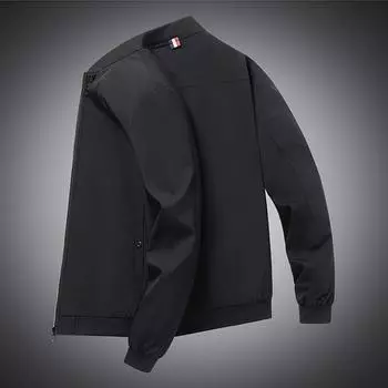Однотонное осеннее пальто для мужчин с воротником-стойкой, тонкая куртка для мужчин в Корейском стиле, простая бейсбольная куртка для мужчин M