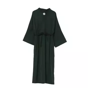 Однотонное платье в стиле кимоно из полиэстера, длинное в японском стиле, современная японская одежда в стиле японизма, японская одежда Киото Асакуса, юката, Япония, японский зелёный