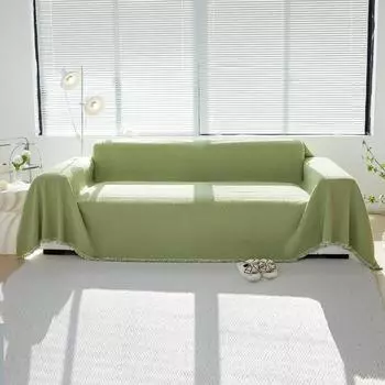 Однотонное полубархатное полотенце для дивана, простое мягкое и восковое полотенце для дивана в кремовом стиле, универсальное покрывало для дивана на все времена года 180*130cm