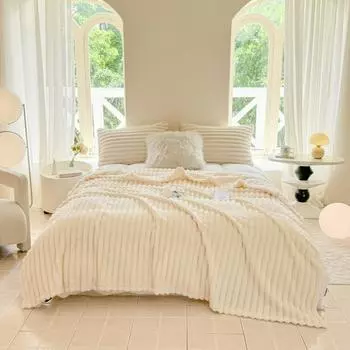 Однотонное теплое одеяло из искусственного плюша кролика 100*150cm хаки