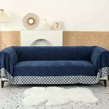 Однотонное водонепроницаемое одеяло, однослойное полное покрытие, чехол для дивана из шенилла, пылезащитный чехол для защиты от царапин от кошек, чехол для дивана, одеяло для ковра 180 x130 1pcs