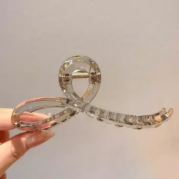 Однотонные акриловые заколки-крабики для волос для женщин и девочек, простые большие заколки для волос в виде хвоста, аксессуары для волос