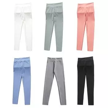 Однотонные эластичные брюки для девочек от 3 до 11 лет, удобные брюки-карандаш, леггинсы 150