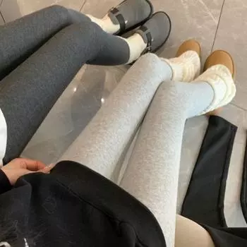 Однотонные эластичные леггинсы с высокой талией и акульим принтом, женские, осень 2024, новые повседневные бархатные брюки для йоги на животе и бедрах M