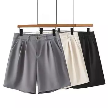 Однотонные базовые рабочие короткие брюки для женщин. Простые эластичные шорты с высокой талией. Летние повседневные модные узкие рабочие брюки с пакетами. Дышащие короткие брюки. XL серый