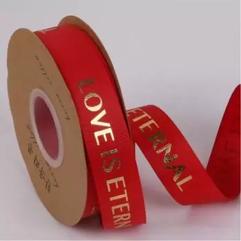 Однотонные блестящие шелковые ленты 25 мм, полиэстеровые ленты для упаковки подарков, украшения свадебной вечеринки красный