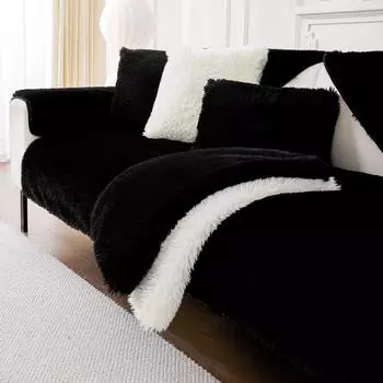 Однотонные чехлы для диванов для гостиной, противоскользящие пылезащитные чехлы для диванов, универсальные моющиеся диваны, плюшевые подушки для диванов 70X70