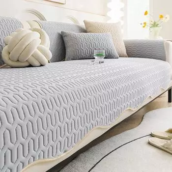 Однотонные чехлы на подушки дивана из ледяного шелка, летние дышащие универсальные подушки для сиденья, нескользящие чехлы для L-образного дивана для декора гостиной A 70x70cm 1PC