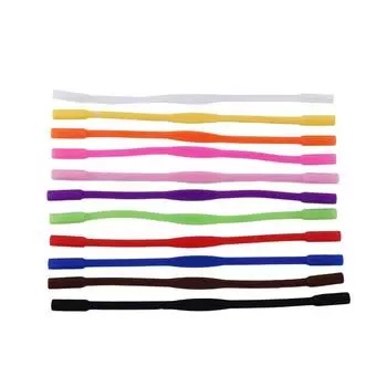 Однотонные детские силиконовые шнуры для очков, ремешки для солнцезащитных очков, веревки для очков чёрный