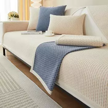 Однотонные диванные подушки для всех сезонов, тканевая гостиная, современные простые диванные подушки, нескользящие подлокотники и полотенца для спинки, утолщенные 70*70cm