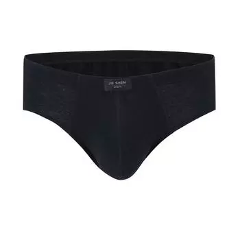 Однотонные дышащие мужские трусы из 100% хлопка XL чёрный