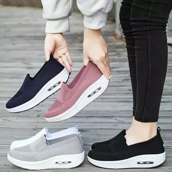 Однотонные дышащие женские туфли на толстой подошве, летние женские модные вулканизированные туфли, удобная повседневная спортивная обувь 36 белый