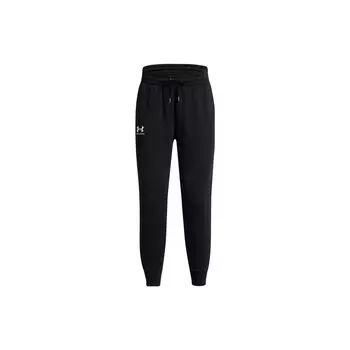 Однотонные джоггеры Under Armour на шнурке с флисовой подкладкой, женские штаны, черные 1379443-001 M