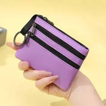 Однотонные холщовые сумки для монет для детей с держателем для карт для мужчин и женщин, сумка для хранения бумажников для студентов, держатель для кредитных карт на автобусе