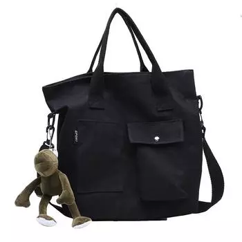 Однотонные холщовые сумки для женщин, сумки через плечо, повседневные сумки-шопперы, женские школьные сумки-портфели белый