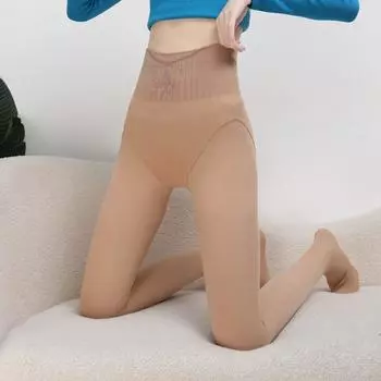 Однотонные колготки с высокой талией, артикул для голых ног, прочные носки для девочек nude-A-Full Feet