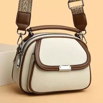 Однотонные кожаные женские сумки, сумки через плечо для женщин, большая вместительная сумка-мессенджер