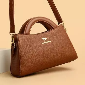 Однотонные кожаные женские сумки сумки-мессенджеры сумка через плечо сумка через плечо