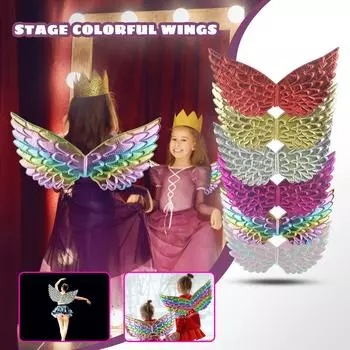Однотонные красочные нарядные костюмы для девочек, реквизит для костюмированной вечеринки Fairy E-lf Princess на Хэллоуин One Size