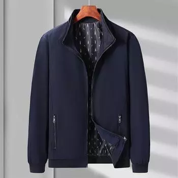 Однотонные модные куртки мужские весенние пальто мужские куртки корейский крой модные повседневные бейсбольные куртки пальто с воротником-стойкой XXS чёрный