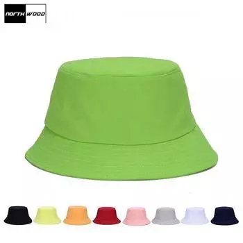 Однотонные модные панамы, летняя шляпа для женщин и мужчин, солнцезащитная хлопковая шляпа с плоским верхом, рыбацкие панамские шляпы 58cm красный