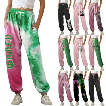 Однотонные модные женские повседневные брюки с карманами и шнурком S